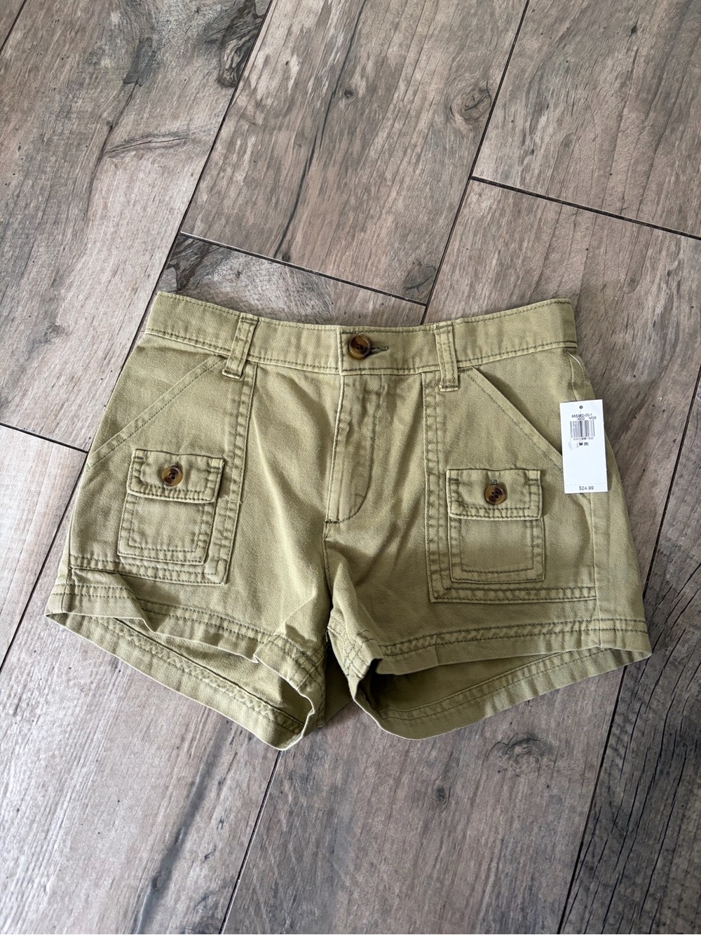 Casual Utility kids Shorts in Olive Green